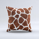 Real Giraffe Animal Print Ink-Fuzed Decorative Throw Pillow