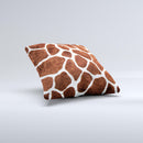Real Giraffe Animal Print Ink-Fuzed Decorative Throw Pillow