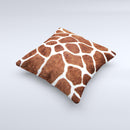 Real Giraffe Animal Print Ink-Fuzed Decorative Throw Pillow