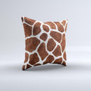 Real Giraffe Animal Print Ink-Fuzed Decorative Throw Pillow