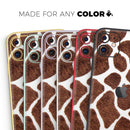Real Giraffe Animal Print - Protective Skin Wrap & Decal – Compatible with iPhone SE to iPhone 17 Pro Max (All Models)