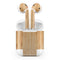 Real Light Bamboo Wood - Full Body Skin Decal Wrap Kit for the Wireless Bluetooth Apple Airpods Pro, AirPods Gen 1 or Gen 2 with Wireless Charging