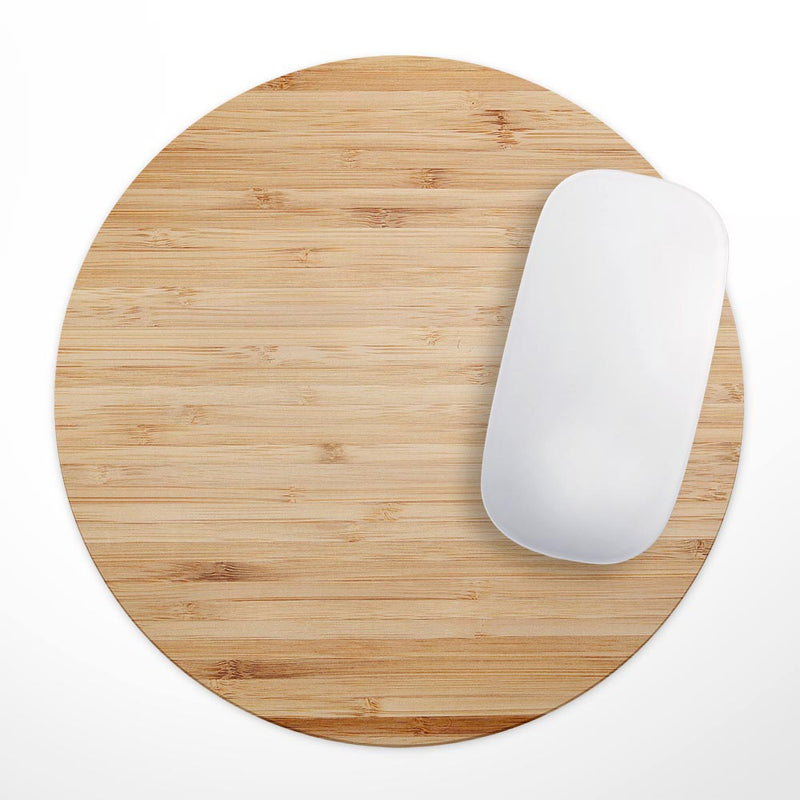Real Light Bamboo Wood ALTERNATIVE// WaterProof Rubber Foam Backed Anti-Slip Mouse Pad for Home Work Office or Gaming Computer Desk