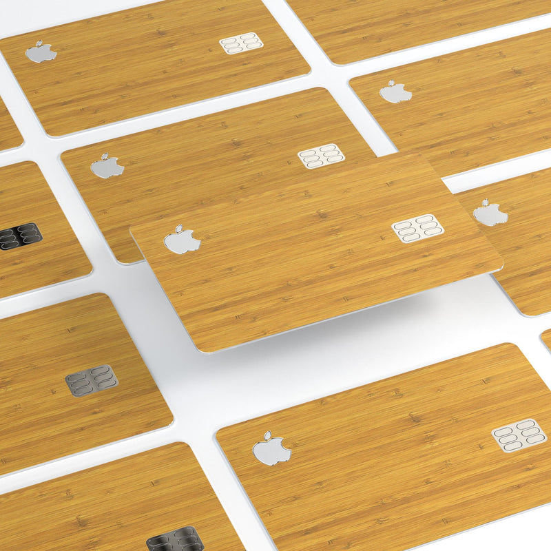 Real Light Bamboo Wood - Premium Protective Decal Skin-Kit for the Apple Credit Card