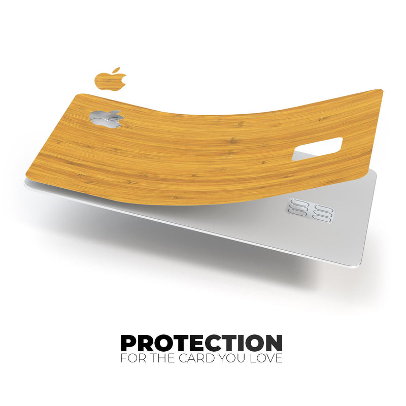Real Light Bamboo Wood - Premium Protective Decal Skin-Kit for the Apple Credit Card