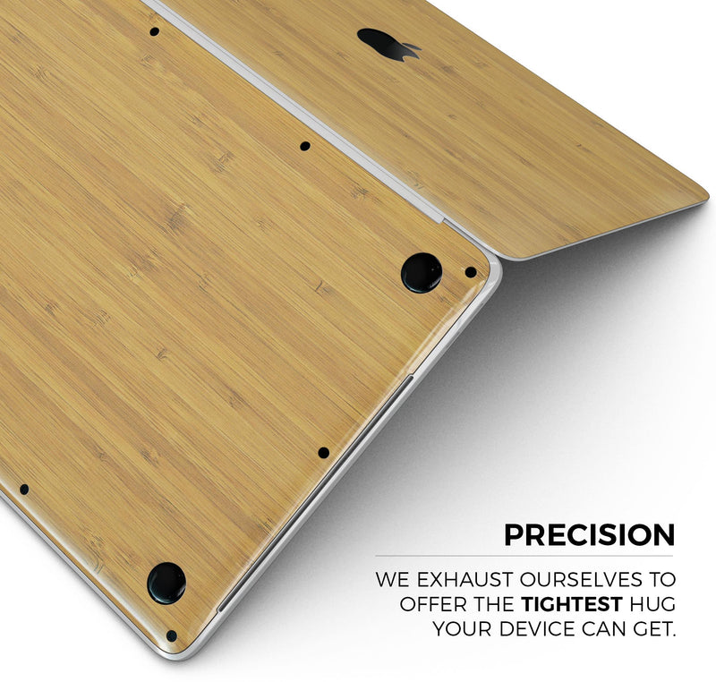 Real Light Bamboo Wood - Skin Decal Wrap Kit Compatible with the Apple MacBook Pro, Pro with Touch Bar or Air (11", 12", 13", 15" & 16" - All Versions Available)