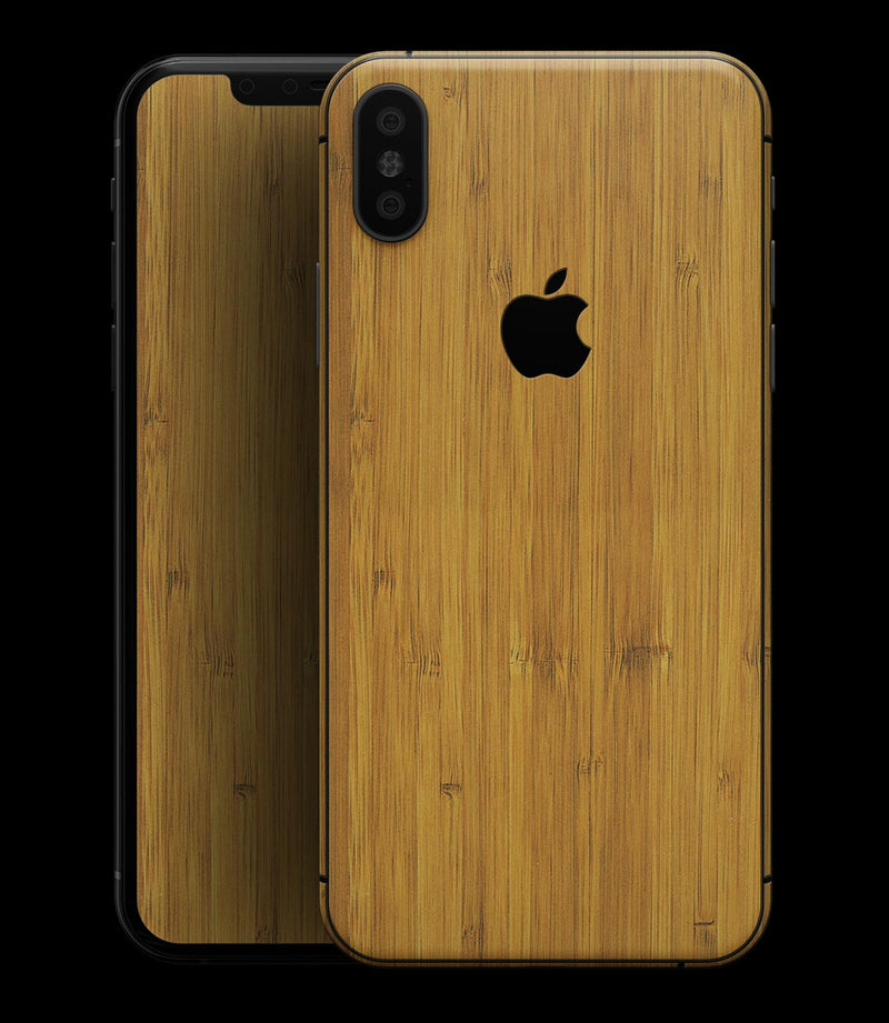 Real Light Bamboo Wood - iPhone XS MAX, XS/X, 8/8+, 7/7+, 5/5S/SE Skin-Kit (All iPhones Available)