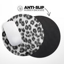 Real Snow Leopard Hide// WaterProof Rubber Foam Backed Anti-Slip Mouse Pad for Home Work Office or Gaming Computer Desk