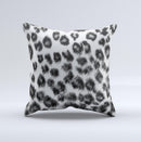 Real Snow Leopard Hide ink-Fuzed Decorative Throw Pillow