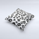 Real Snow Leopard Hide ink-Fuzed Decorative Throw Pillow
