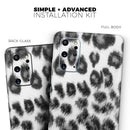 Real Snow Leopard Hide - Premium Vinyl Skin Decal for Samsung Galaxy S25 Ultra, S24, S23, S22 & All Galaxy S Models