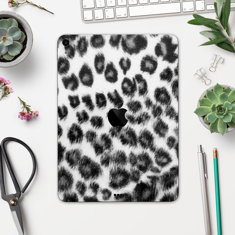 Real Snow Leopard Hide - Full Body Skin Decal for the Apple iPad Pro 12.9", 11", 10.5", 9.7", Air or Mini (All Models Available)