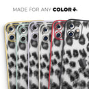 Real Snow Leopard Hide - Protective Skin Wrap & Decal – Compatible with iPhone SE to iPhone 17 Pro Max (All Models)