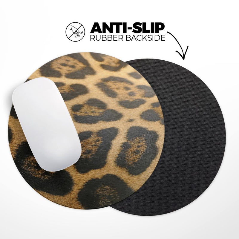 Real Thin Vector Leopard Print// WaterProof Rubber Foam Backed Anti-Slip Mouse Pad for Home Work Office or Gaming Computer Desk