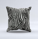 Real Vector Zebra Print Ink-Fuzed Decorative Throw Pillow