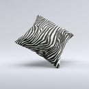 Real Vector Zebra Print Ink-Fuzed Decorative Throw Pillow