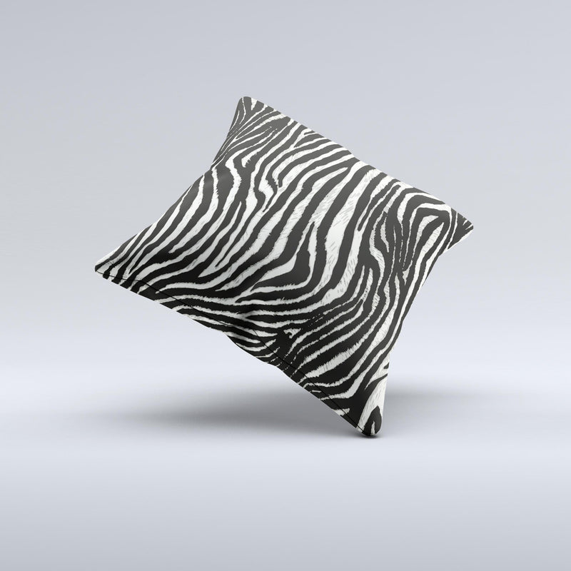 Real Vector Zebra Print Ink-Fuzed Decorative Throw Pillow