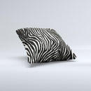Real Vector Zebra Print Ink-Fuzed Decorative Throw Pillow