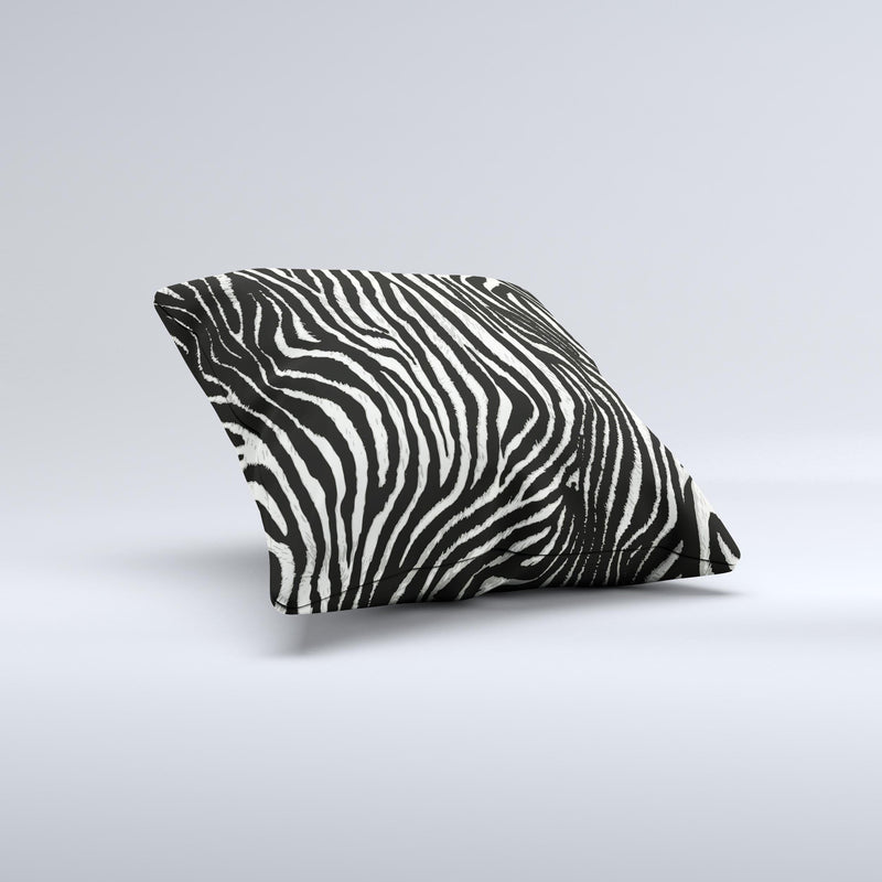 Real Vector Zebra Print Ink-Fuzed Decorative Throw Pillow