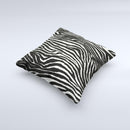 Real Vector Zebra Print Ink-Fuzed Decorative Throw Pillow