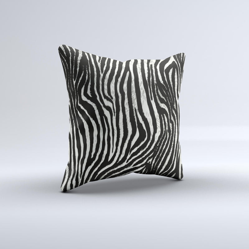 Real Vector Zebra Print Ink-Fuzed Decorative Throw Pillow