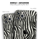 Real Vector Zebra Print - Protective Skin Wrap & Decal – Compatible with iPhone SE to iPhone 17 Pro Max (All Models)