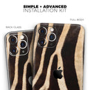 Real Zebra Print Texture - Protective Skin Wrap & Decal – Compatible with iPhone SE to iPhone 17 Pro Max (All Models)
