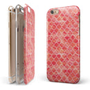 Red-Orange Watercolor Quatrefoil iPhone 6/6s or 6/6s Plus 2-Piece Hybrid INK-Fuzed Case