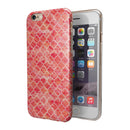 Red-Orange Watercolor Quatrefoil iPhone 6/6s or 6/6s Plus 2-Piece Hybrid INK-Fuzed Case