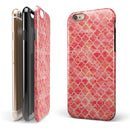 Red-Orange Watercolor Quatrefoil iPhone 6/6s or 6/6s Plus 2-Piece Hybrid INK-Fuzed Case