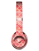 Red-Orange Watercolor Quatrefoil Full-Body Skin Kit for the Beats by Dre Solo 3 Wireless Headphones