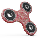 Red-Orange Watercolor Quatrefoil Full-Body Fidget Spinner Skin-Kit