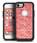 Red-Orange Watercolor Quatrefoil - iPhone 7 or 8 OtterBox Case & Skin Kits