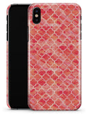 Red-Orange Watercolor Quatrefoil - iPhone X Clipit Case