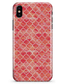 Red-Orange Watercolor Quatrefoil - iPhone X Clipit Case