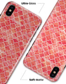 Red-Orange Watercolor Quatrefoil - iPhone X Clipit Case