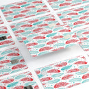 Red & Blue Feather Pattern - Premium Protective Decal Skin-Kit for the Apple Credit Card