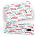 Red & Blue Feather Pattern - Premium Protective Decal Skin-Kit for the Apple Credit Card