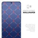 Red & Blue Seamless Anchor Pattern - Premium Vinyl Skin Decal for Samsung Galaxy S25 Ultra, S24, S23, S22 & All Galaxy S Models