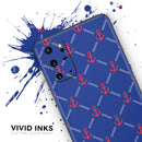 Red & Blue Seamless Anchor Pattern - Premium Vinyl Skin Decal for Samsung Galaxy S25 Ultra, S24, S23, S22 & All Galaxy S Models