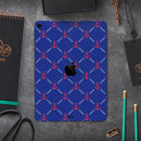 Red & Blue Seamless Anchor Pattern - Full Body Skin Decal for the Apple iPad Pro 12.9", 11", 10.5", 9.7", Air or Mini (All Models Available)