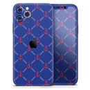 Red & Blue Seamless Anchor Pattern - Protective Skin Wrap & Decal – Compatible with iPhone SE to iPhone 17 Pro Max (All Models)