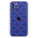 Red & Blue Seamless Anchor Pattern - Protective Skin Wrap & Decal – Compatible with iPhone SE to iPhone 17 Pro Max (All Models)