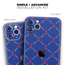 Red & Blue Seamless Anchor Pattern - Protective Skin Wrap & Decal – Compatible with iPhone SE to iPhone 17 Pro Max (All Models)