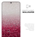 Red & Silver Glimmer Fade - Premium Vinyl Skin Decal for Samsung Galaxy S25 Ultra, S24, S23, S22 & All Galaxy S Models