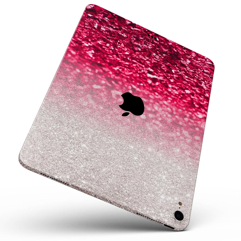Red & Silver Glimmer Fade - Full Body Skin Decal for the Apple iPad Pro 12.9", 11", 10.5", 9.7", Air or Mini (All Models Available)