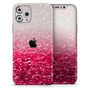 Red & Silver Glimmer Fade - Protective Skin Wrap & Decal – Compatible with iPhone SE to iPhone 17 Pro Max (All Models)