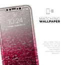 Red & Silver Glimmer Fade - Protective Skin Wrap & Decal – Compatible with iPhone SE to iPhone 17 Pro Max (All Models)