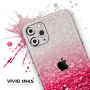 Red & Silver Glimmer Fade - Protective Skin Wrap & Decal – Compatible with iPhone SE to iPhone 17 Pro Max (All Models)