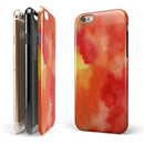 Red 53 Absorbed Watercolor Texture iPhone 6/6s or 6/6s Plus 2-Piece Hybrid INK-Fuzed Case